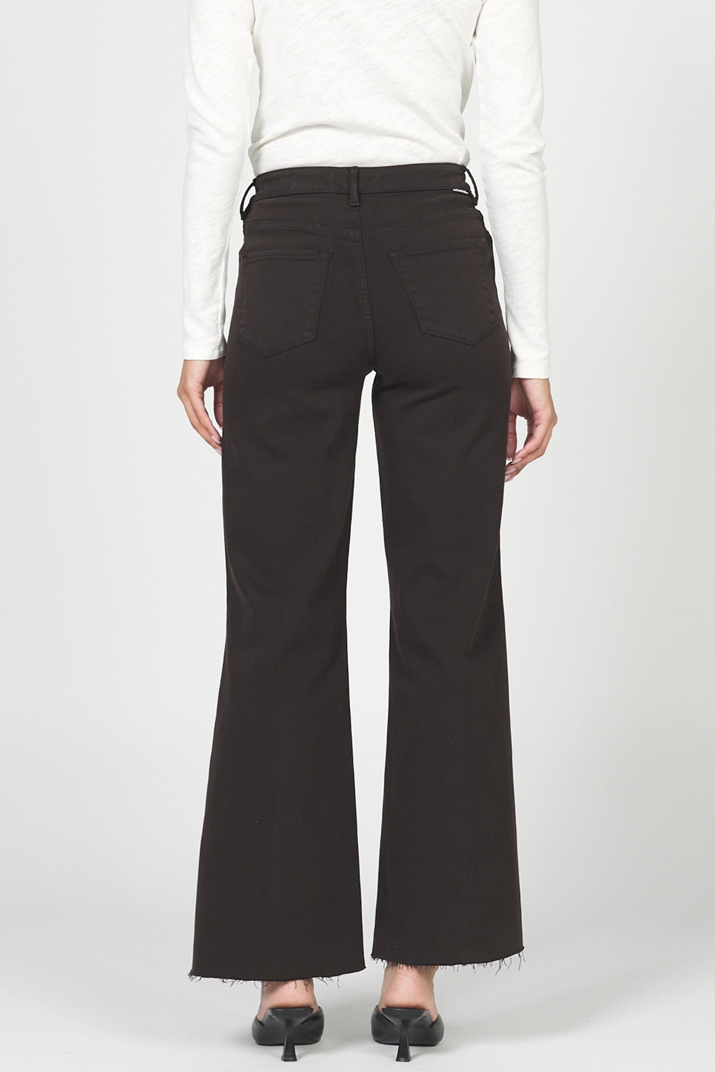 Fiona Wide Leg Jeans in Chocolate Torte