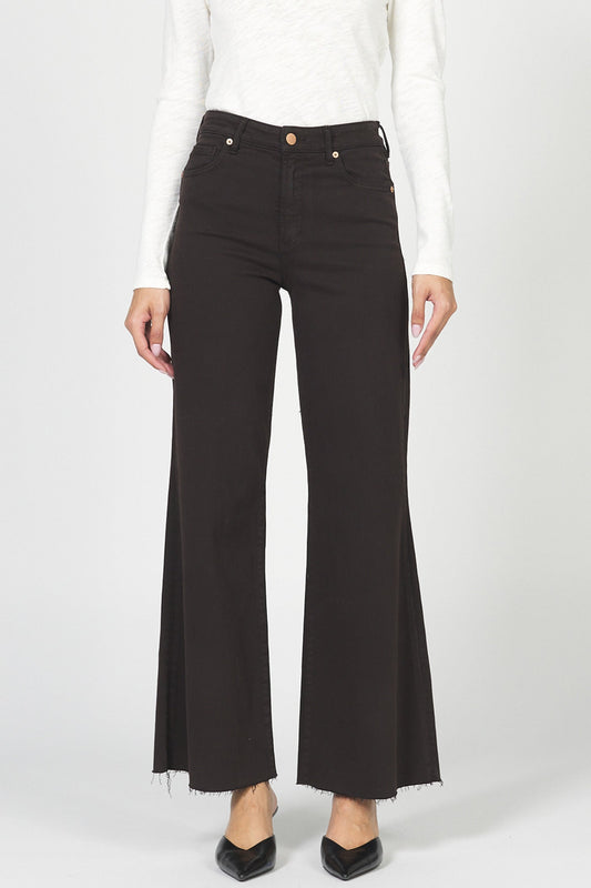 Fiona Wide Leg Jeans in Chocolate Torte