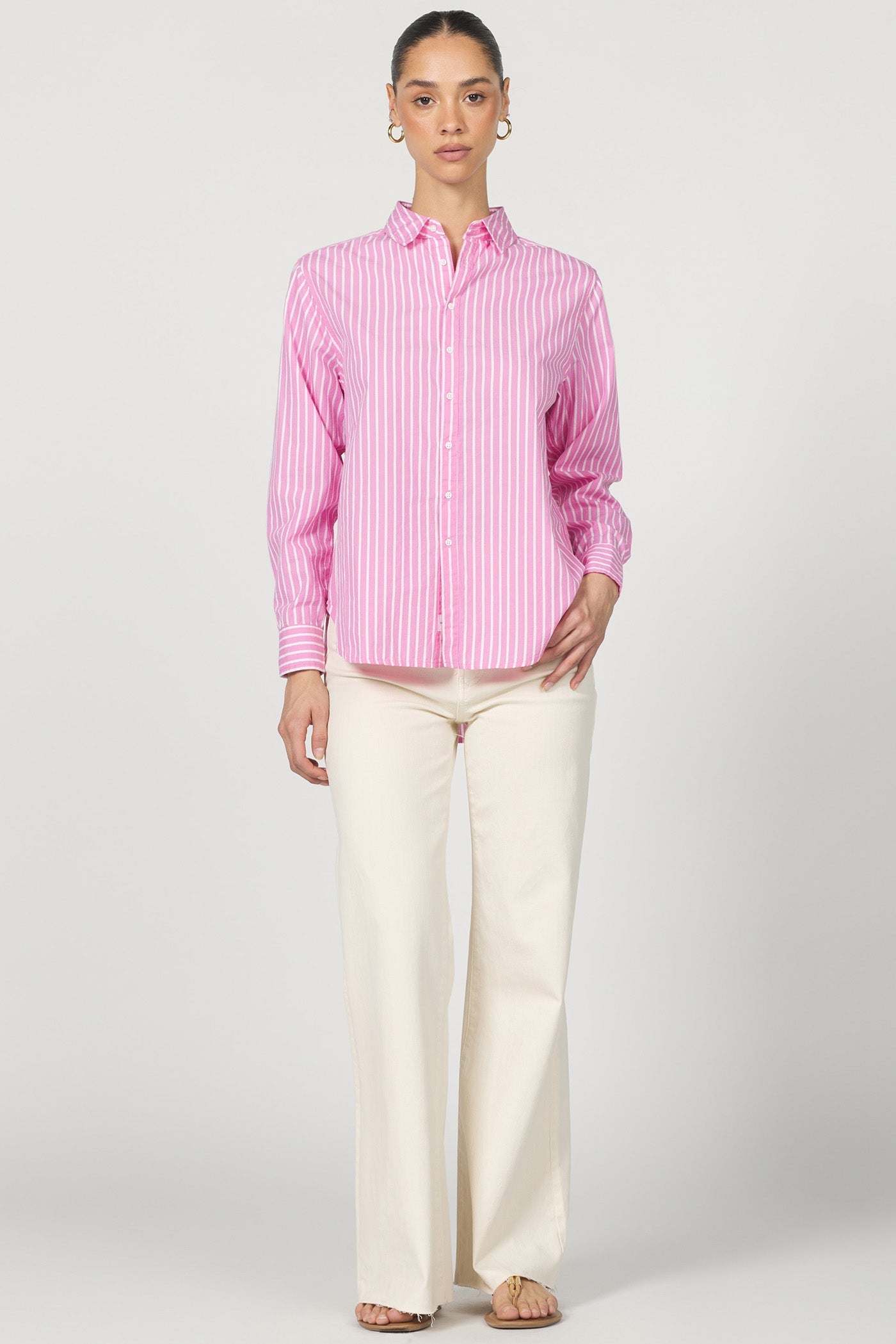 Lolita Top in Rose Bloom Stripe
