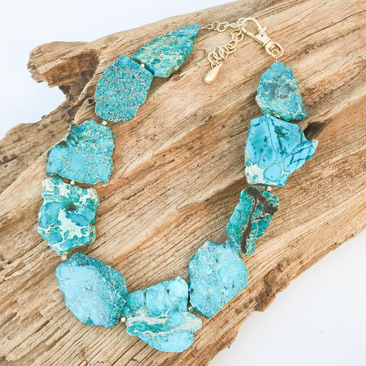 Gemstone Slab Necklace
