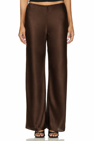 Row Satin Pants, Espresso