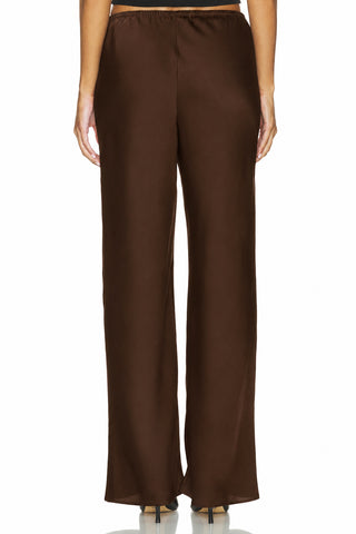 Row Satin Pants, Espresso