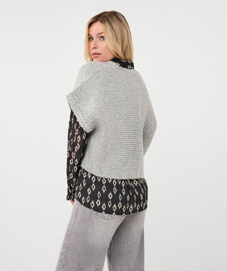 Esqualo Cardigan Gilet, Light Grey