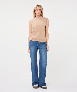 Esqualo Merino Wool Knit Singlet, Sand