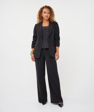 Esqualo Blazer, 3/4 Sleeve, Black