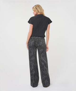 Leopard Print Denim Trousers