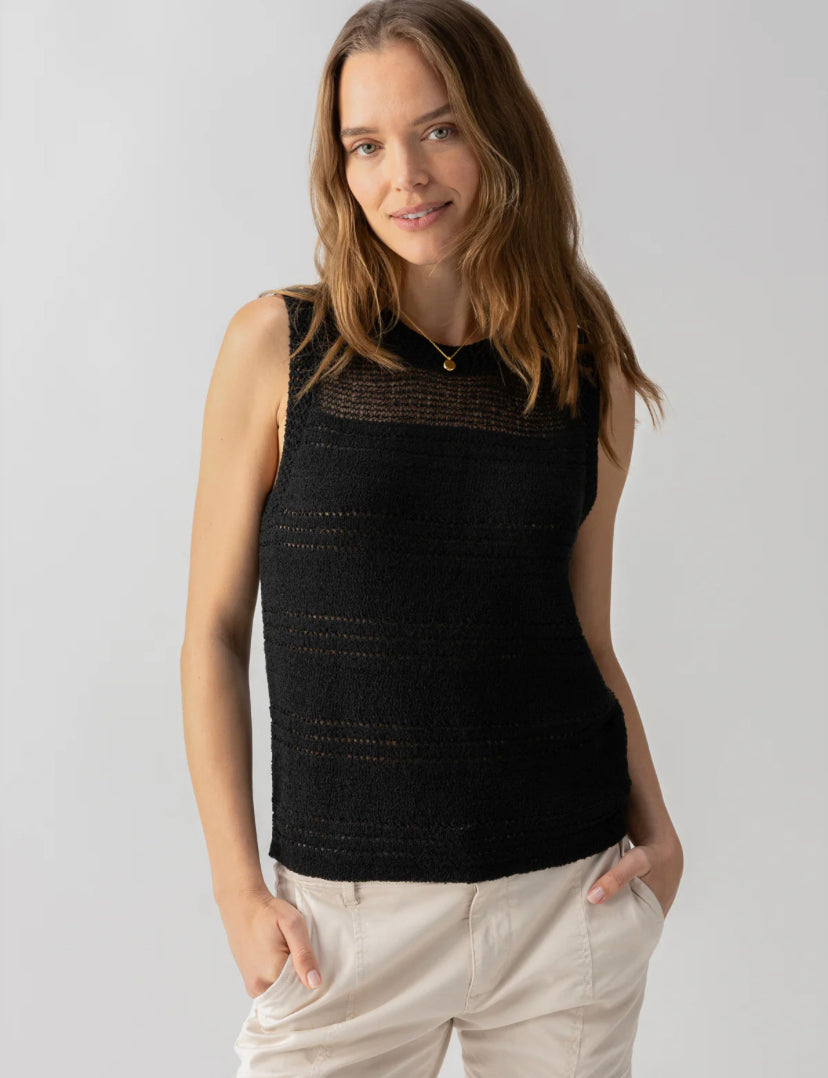 Sanctuary Waves Sweater Shell in Black