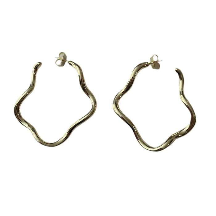 Wiggle Wiggle Hoops in Shiny 18K Gold Plated