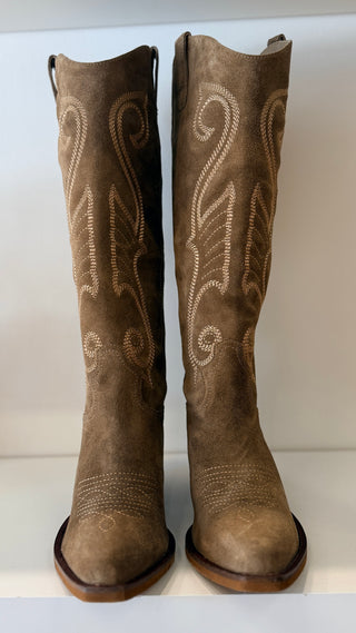 Silverado Suede Boots, Light Taupe