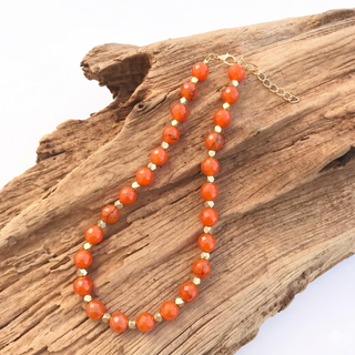 Gemstone 10mm Studded Necklace