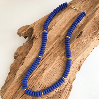 Long Clay Heishi Necklace