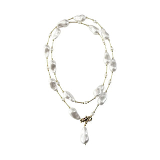 The Gloria Pearl Lariat Necklace