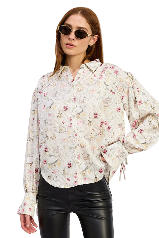Dinner Party Button Up Top