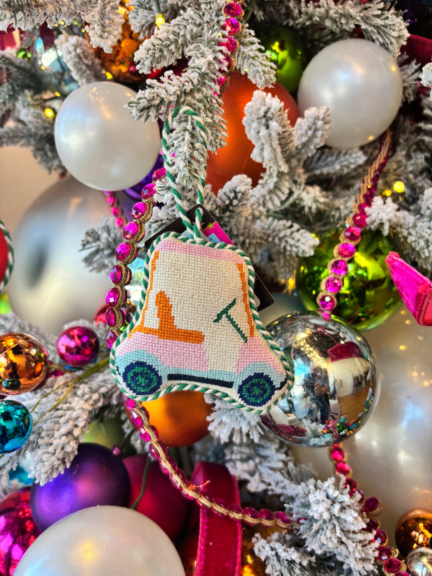 Needlepoint Icon Christmas Ornament