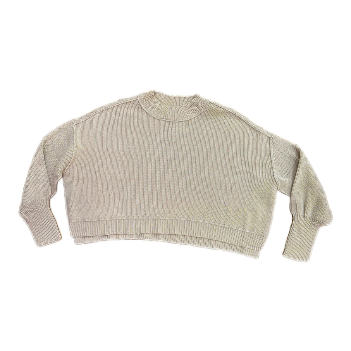 Sumire Crew Neck Sweater in White Beach