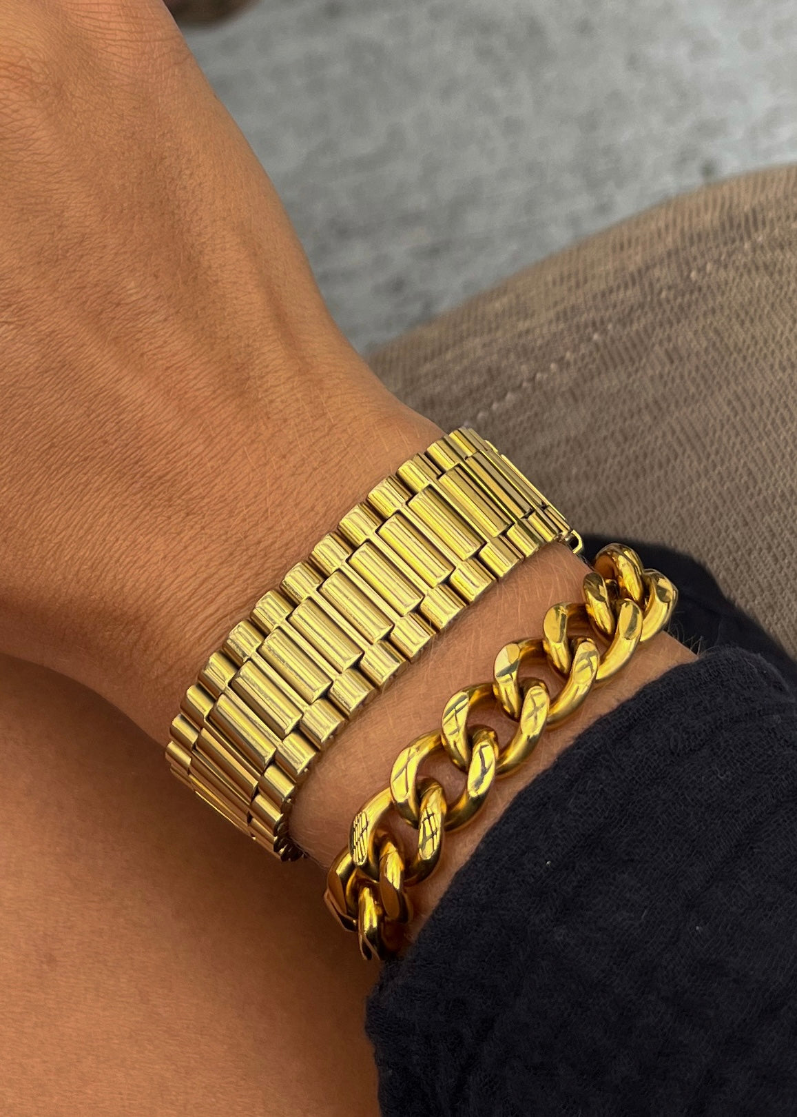Thick Gold Watch Band