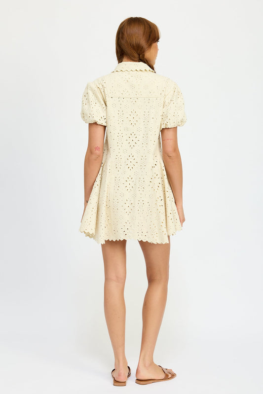 Paris Mini Dress in Ivory