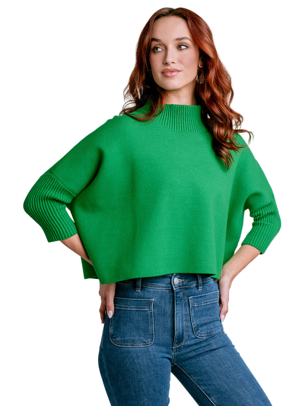 Aja Sweater One Size/25" in Mighty Green