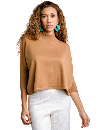 Aja Ortho Solid Sweater, Walnut