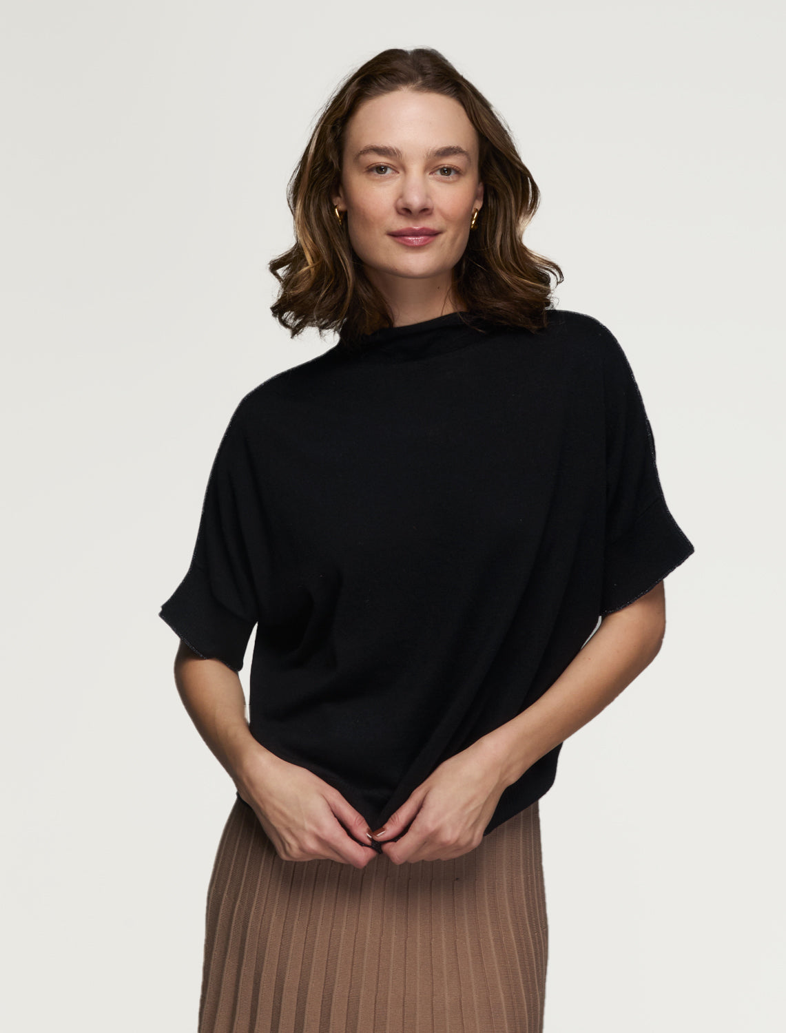 Fawn Mock Top in Black