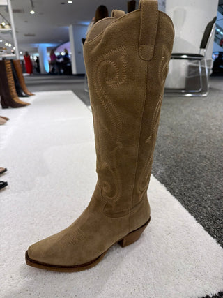 Silverado Suede Boots, Light Taupe