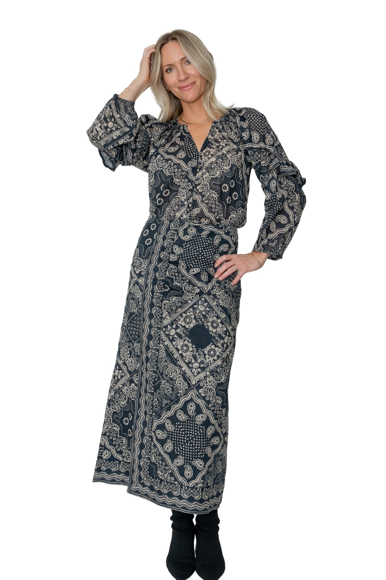 Elise Scarf Print Olivia Top