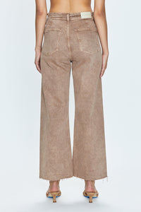 Pistola Penny High Rise Cropped Wide Leg in Cashew