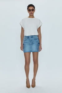 Rhea Mid Rise Mini Skirt in Heat