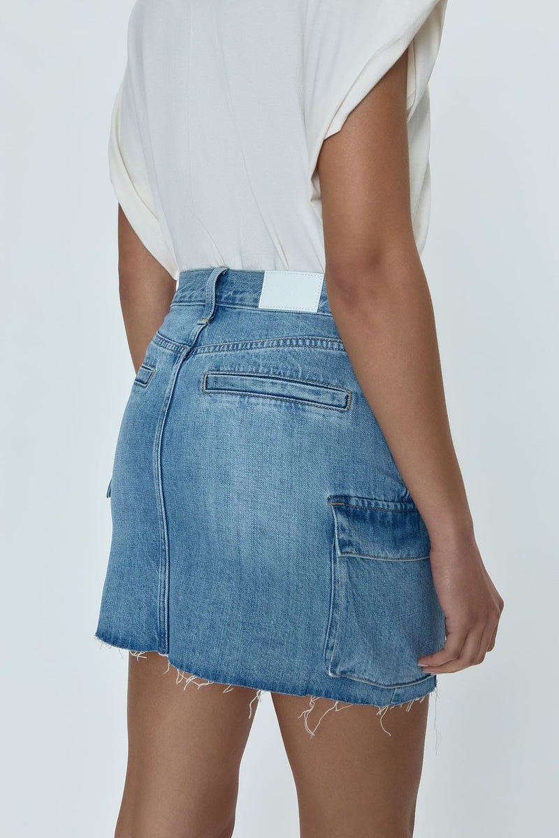 Rhea Mid Rise Mini Skirt in Heat