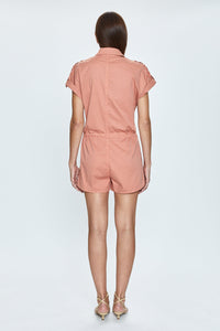 Pistola Meg Short Sleeve Romper in Tumeric