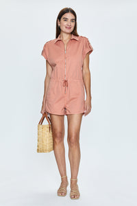 Pistola Meg Short Sleeve Romper in Tumeric