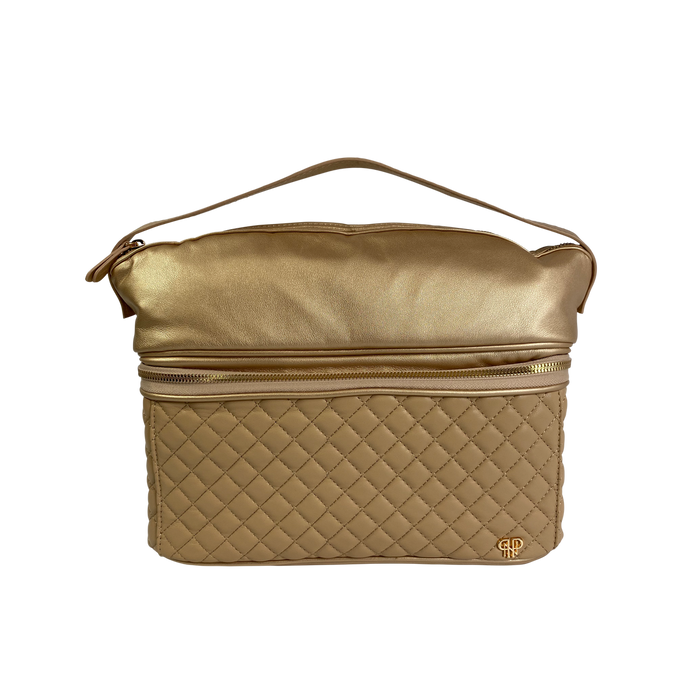 Stylist Travel Bag in Nude and Gold