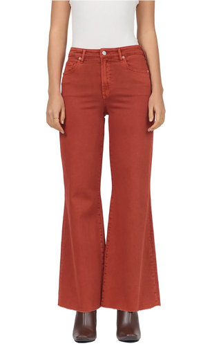 Fiona Wide Leg Jeans in Rooibos Tea