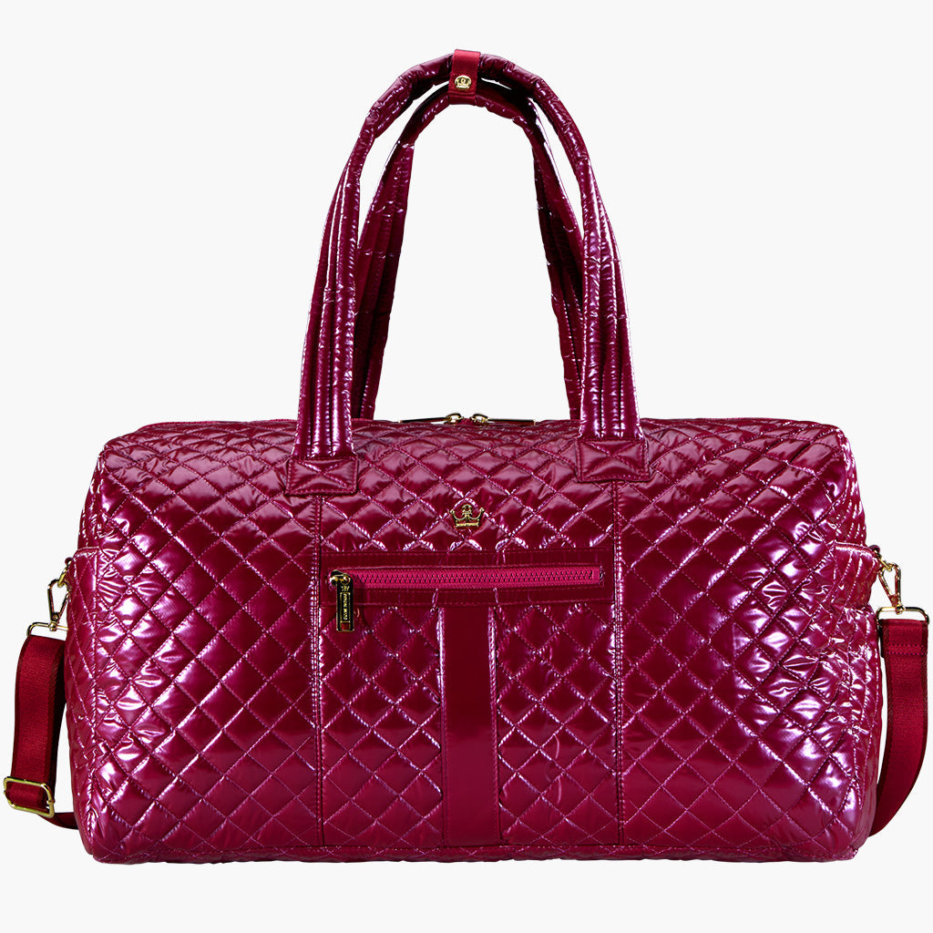 24 + 7 Weekender Duffle in Raspberry Pink Metallic