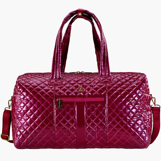 24 + 7 Weekender Duffle in Raspberry Pink Metallic