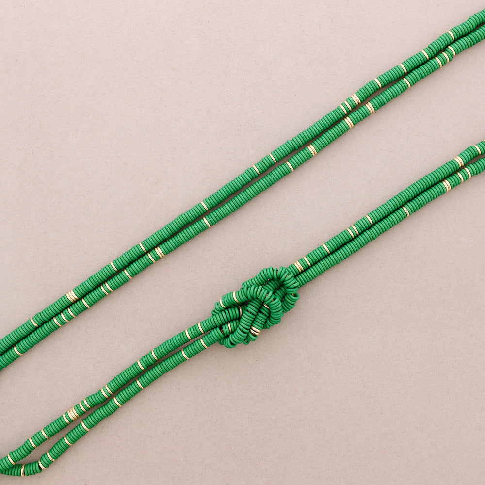 Long Knotty Beads Necklace