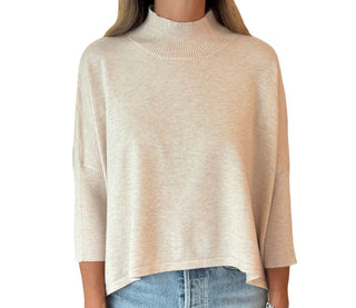 Aja Ortho Solid Sweater in Ecru - The South Apparel