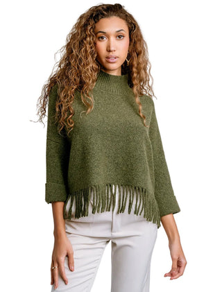 Aja Sachi Sweater, Olive - The South Apparel