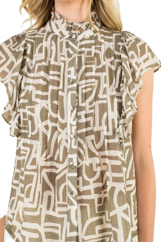 Ariana Button Down Top - The South Apparel