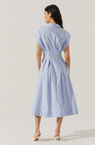 Astr The Label Beckett Dress in Blue - The South Apparel