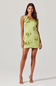 Astr The Label Cerelia Dress in Lime - The South Apparel
