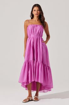 Astr The Label Elisha Dress in Magenta - The South Apparel