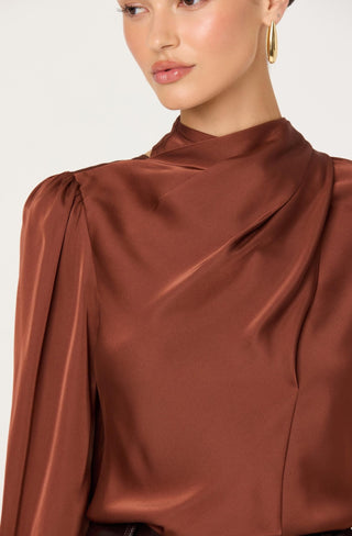 Astr The Label Ivonne Top in Rust - The South Apparel