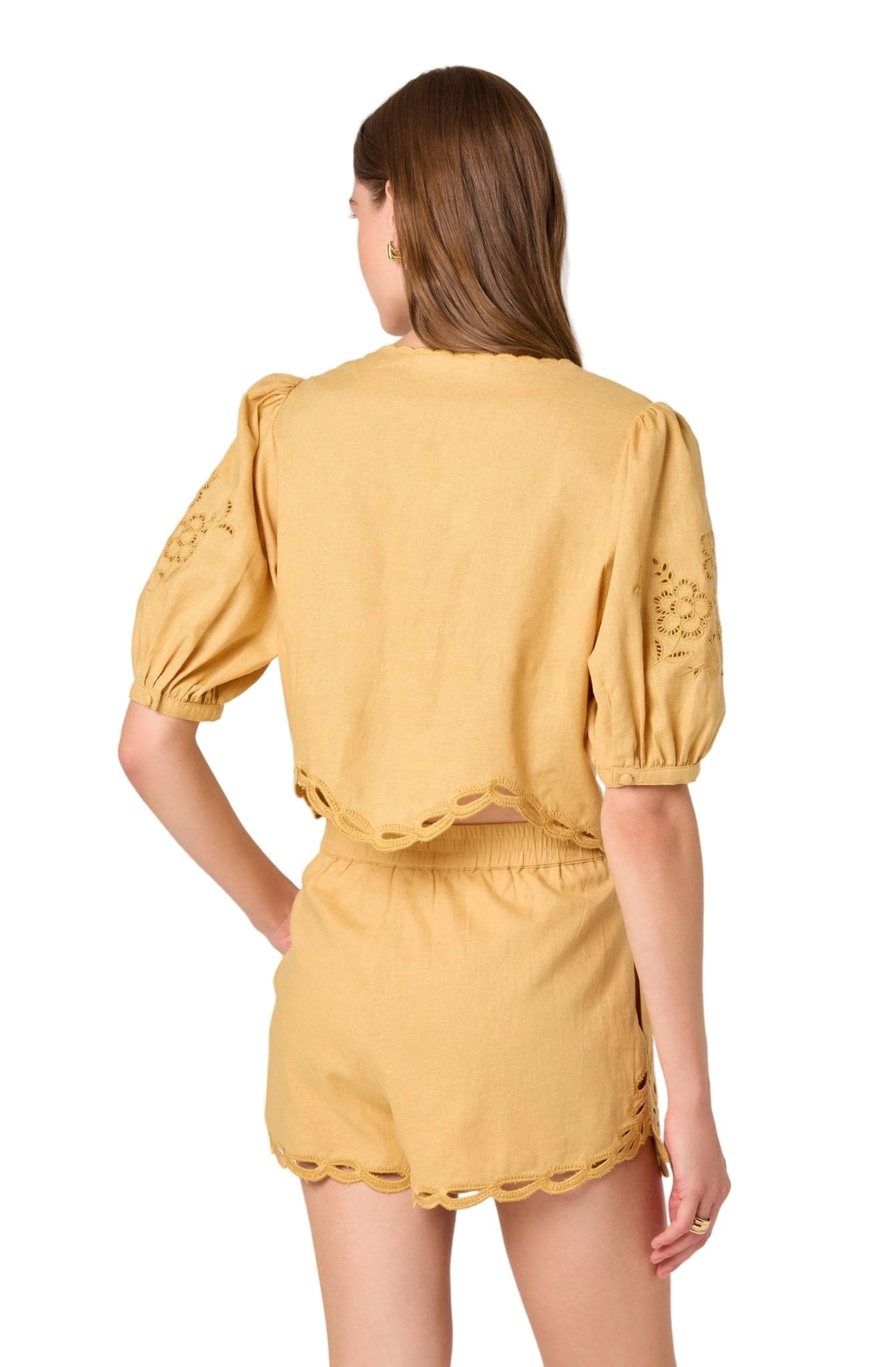 Astr The Label Joellyn Embroidered Top - The South Apparel