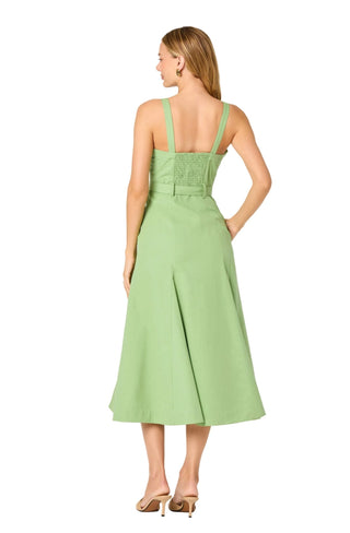 ASTR the Label | McKinley Button-Front Midi Dress in Avocado ASTR the Label | McKinley Button-Front Midi Dress in Avocado