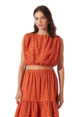 Astr The Label Nalley Top in Rust - The South Apparel