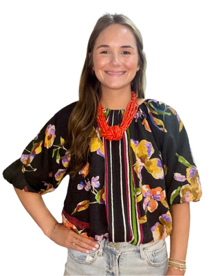 Autumn Puff Sleeve Top - The South Apparel