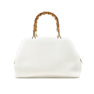 Bamboo Tote in White - The South Apparel