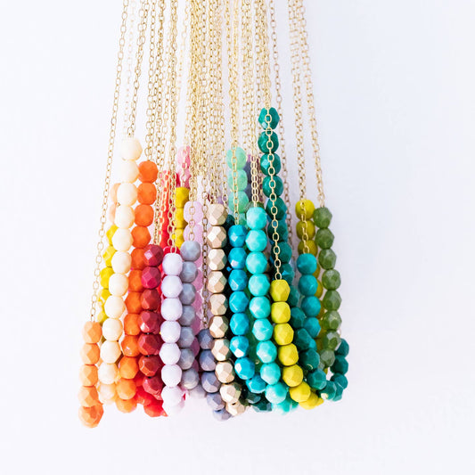 Beaded Glass Layering Necklace 18" - The South Apparel