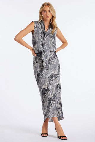 Belle Tie Front Top in Python - The South Apparel